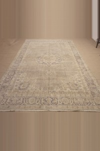 Gray Turkish Vintage Carpet Rug 7x11 Feet  208,325 - Oushak Rug  $i