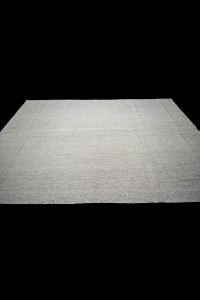 Grayish White Flat Weave Kilim Rug 6x10 Feet  190,304 - Grey Turkish Rug  $i