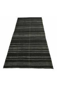 Grey Striped Vintage Goat Hair Rug 5x10 Feet 142,292 - Goat Hair Rug  $i