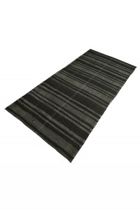 Grey Striped Vintage Goat Hair Rug 5x10 Feet 142,292 - Goat Hair Rug  $i