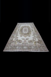 Handwowen Turkish Area Rug 4x7 Feet 120,207 - Oushak Rug  $i