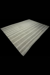 Housewarming Flatweave Grey Rug 8x11 Feet 239,342 - Grey Turkish Rug  $i