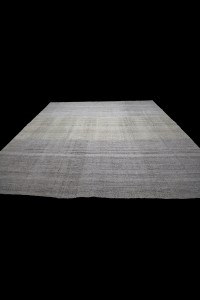 ivory Color Turkish Flat Weave Kilim Rug 9x11 Feet 287,340 - Grey Turkish Rug  $i