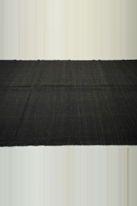 Large Plain Dark Brown Goat Hair Kilim Rug 6x11 190,334 - Goat Hair Rug  $i