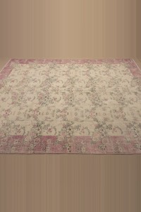 Large Vintage Turkish Carpet Rug 8x11 Feet  244,340 - Oushak Rug  $i