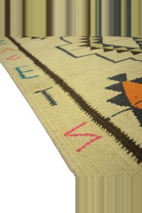 Letter Characters on Kilim Runner Rug 3x12 Feet 105,360 - Turkish Rug Runner  $i