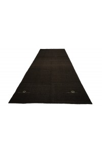 Lond Dark Brown Turkish Kilim Rug 6x14 176,414 - Goat Hair Rug  $i