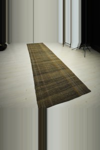 Long Natural Goat Hair Kilim Rug 4x14 118,434 - Goat Hair Rug  $i