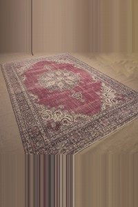 Medallion Pattern Red and Blue Oushak Rug 8x12 Feet 245,366 - Oushak Rug  $i