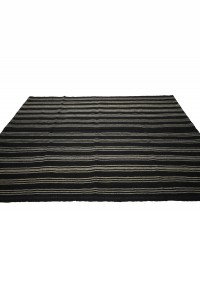 Modern Black And White Turkish Kilim rug 6x9 Feet  182,260 - Goat Hair Rug  $i