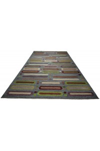 Modern Vintage Turkish Flat Weave Kilim Rug 9x12 Feet 282,375 - Grey Turkish Rug  $i