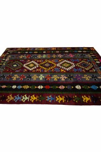 Multi Color Turkish Kilim Rug 6x10 190,325 - Turkish Kilim Rug  $i