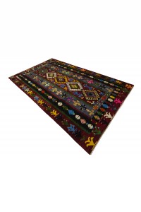 Multi Color Turkish Kilim Rug 6x10 190,325 - Turkish Kilim Rug  $i