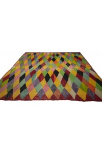 Multi Colors Turkish Kilim Rug 7x9 Feet 216,276 - Turkish Kilim Rug  $i