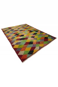 Multi Colors Turkish Kilim Rug 7x9 Feet 216,276 - Turkish Kilim Rug  $i