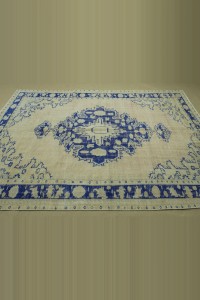 Navy Blue Old Oushak Rug,6x9 188,270 - Oushak Rug  $i