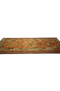 Orange Herki Kilim Rug Runner 8x9 86,280 - Turkish Rug Runner  $i