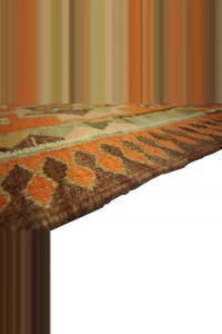 Orange Herki Kilim Rug Runner 8x9 86,280 - Turkish Rug Runner  $i