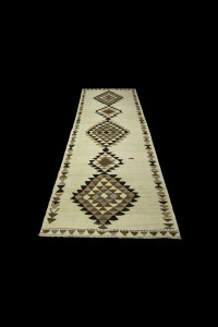 Organic Kilim Runner Rug 4x11 Feet 123,343 - Turkish Rug Runner  $i