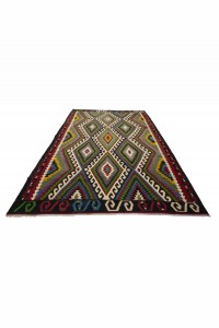 Oushak Flat Weave Kilim Rug 6x10 Feet 188,309 - Turkish Kilim Rug  $i