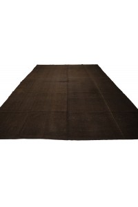 Oversize Brown Turkish Kilim Rug 10x12 Feet  324,366 - Goat Hair Rug  $i