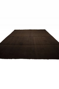 Oversize Brown Turkish Kilim Rug 10x12 Feet  324,366 - Goat Hair Rug  $i