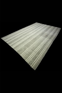 Oversize Decorative Striped Rug 8x12 Feet 244,363 - Grey Turkish Rug  $i