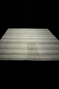 Oversize Decorative Striped Rug 8x12 Feet 244,363 - Grey Turkish Rug  $i