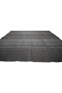 Oversize Plain Gray Kilim Rug 11x15 Feet  330,458 - Grey Turkish Rug  $i