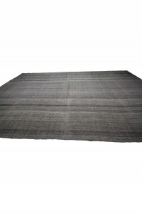 Oversize Plain Gray Turkish Kilim Rug 10x17 Feet 304,524 - Grey Turkish Rug  $i