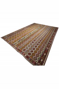 Oversized Colourful Turkish Kilim Rug 10x14 Feet 306,427 - Turkish Kilim Rug  $i