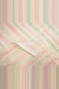 Pink Striped Hemp Kilim Rug,5x11 166,323 - Turkish Hemp Rug  $i