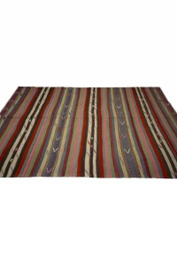 Pink Striped Turkish Kilim Rug 6x9 Feet  177,288 - Turkish Kilim Rug  $i