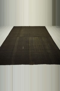 Plain Brown Goat Hair Kilim Rug 8x9 268,243 - Goat Hair Rug  $i