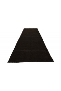 Plain Brown Turkish Kilim Rug 5x12 Feet  157,355 - Goat Hair Rug  $i