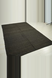 Plain Dark Brown Goat Hair Kilim Rug 5x8 161,252 - Goat Hair Rug  $i