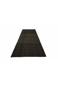 Plain Dark Brown Turkish Goat Hair Kilim Rug 5x11 Feet  143,323 - Goat Hair Rug  $i