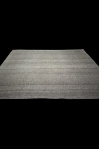 Plain Gray Kilim Rug 7x10 Feet  225,316 - Grey Turkish Rug  $i