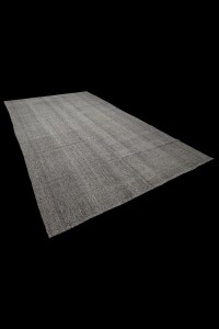 Plain Gray Turkish Flat Weave Kilim Rug 8x11 Feet  233,336 - Grey Turkish Rug  $i