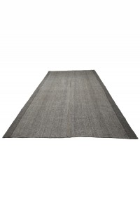 Plain Gray Turkish Flat Weave Rug 7x11 Feet 215,325 - Grey Turkish Rug  $i