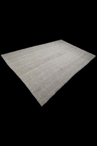 Plain Gray Turkish Kilim Rug 6x10 Feet 190,294 - Grey Turkish Rug  $i