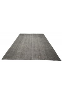 Plain Gray Turkish Kilim Rug 6x11 Feet  187,320 - Grey Turkish Rug  $i