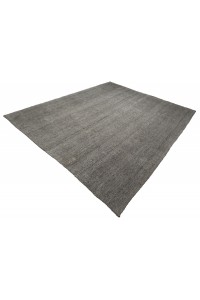 Plain Gray Turkish Kilim Rug 6x11 Feet  187,320 - Grey Turkish Rug  $i