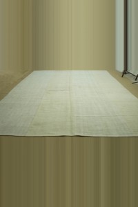 Plain Hemp Kilim Rug 9x12 278,370 - Turkish Hemp Rug  $i