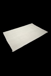 Plain White Hemp Rug 4x7 Feet 133,210 - Turkish Hemp Rug  $i