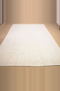 Plain White Organic Hemp Rug,6,5x10,5 200,319 - Turkish Hemp Rug  $i