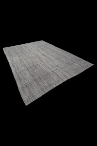 Primitive Striped Turkish Gray Kilim Rug 8x10 Feet  240,304 - Grey Turkish Rug  $i