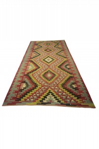 Red and Blue Turkish Kilim Rug 6x11 Feet 173,325 - Turkish Kilim Rug  $i