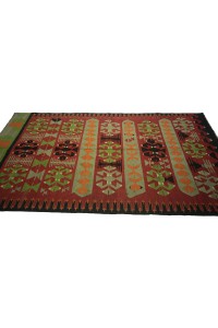 Red and Green Turkish Kilim Rug 5x9 Feet 148,284 - Turkish Kilim Rug  $i