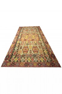 Red Blue Turkish Kilim Rug 6x12 Feet 190,357 - Turkish Kilim Rug  $i